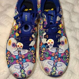 Asics Shoes - 2024 Noosa Tri 16 LE Dia De Muertos Halloween Skulls - Sz 9.5 Wmns